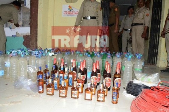 Local, foreign liquors seized by East Agartala Police